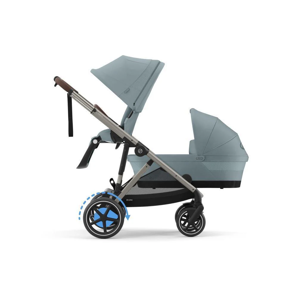 Pack Cybex Gazelle S TPE Stormy Blue + Alcofa Gazelle S Stormy Blue + Cloud G i-Size Plus Stormy Blue 40-87 cm + Adaptadores - Image 3