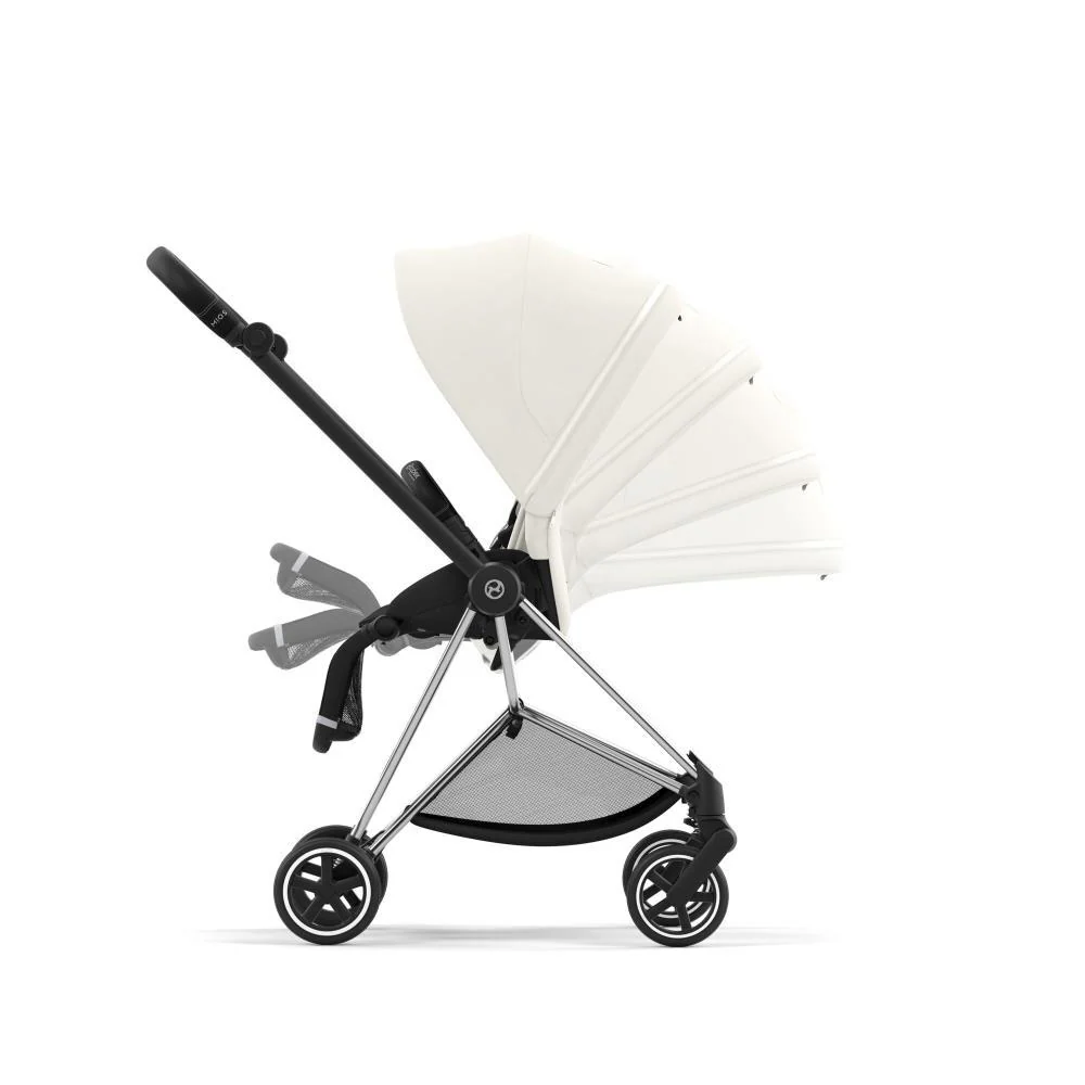 Pack Cybex Platinum Mios Chassis e Assento Chrome Black + Tecidos Off White + Cloud T Plus i-Size 45-87cm White + Base Isofix T - Image 6