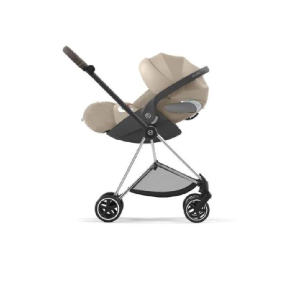 Pack Cybex Platinum Mios Chassis e Assento Chrome Brown + Tecidos Cozy Beige + Cloud T Plus i-Size 45-87cm Cozy Beige + Base Isofix T - Image 2