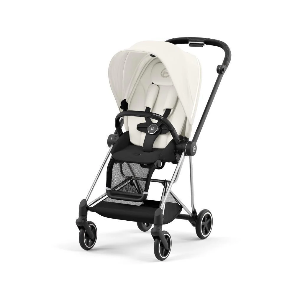 Pack Cybex Platinum Mios com Chassis e Assento Chrome Black+ Pack de Tecidos + Alcofa Mios Lux Off White + Cloud T Plus White + Base Isofix T - Image 2