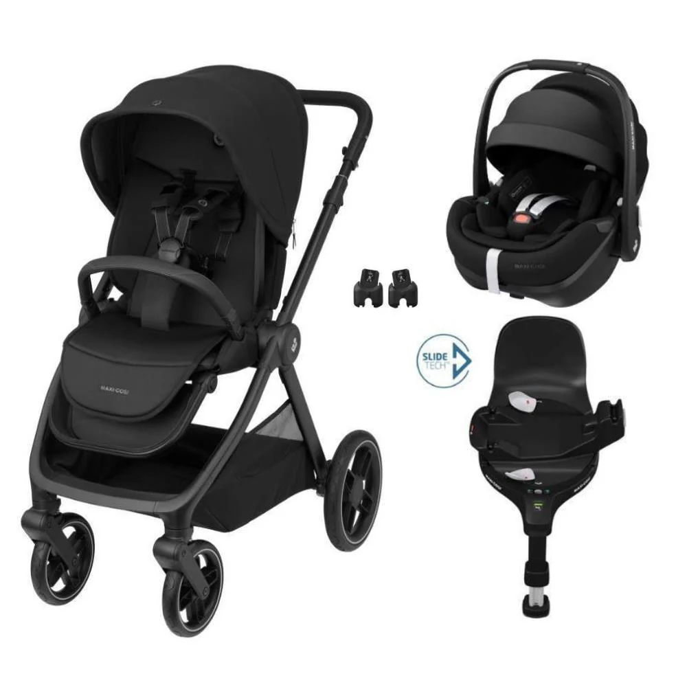 Pack Maxi-Cosi Oxford + Pebble 360 Pro² Twillic Black + Adaptadores + Base FamilyFix 360 Pro