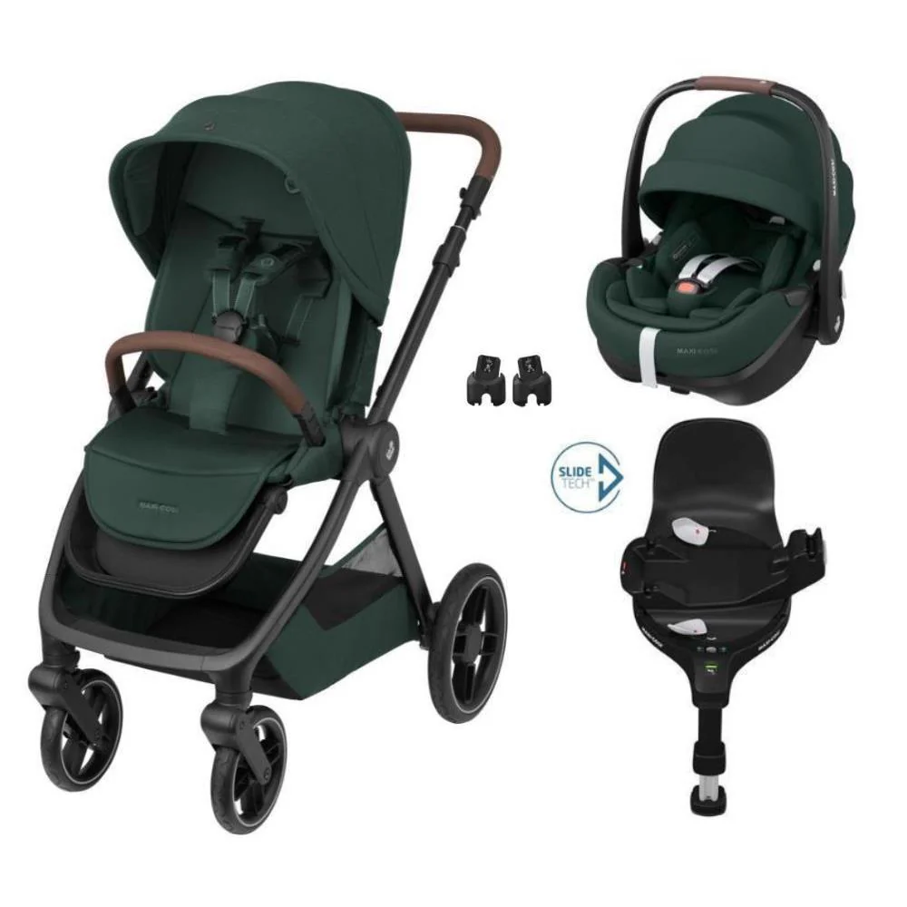 Pack Maxi-Cosi Oxford + Pebble 360 Pro² Twillic Green + Adaptadores + Base FamilyFix 360 Pro