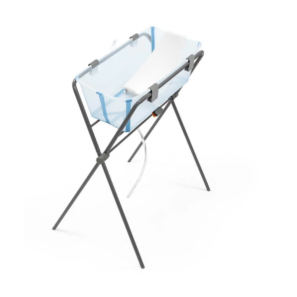 Pack Stokke Banheira Dobrável Flexi Ocean Blue + Assento + Suporte - Image 2