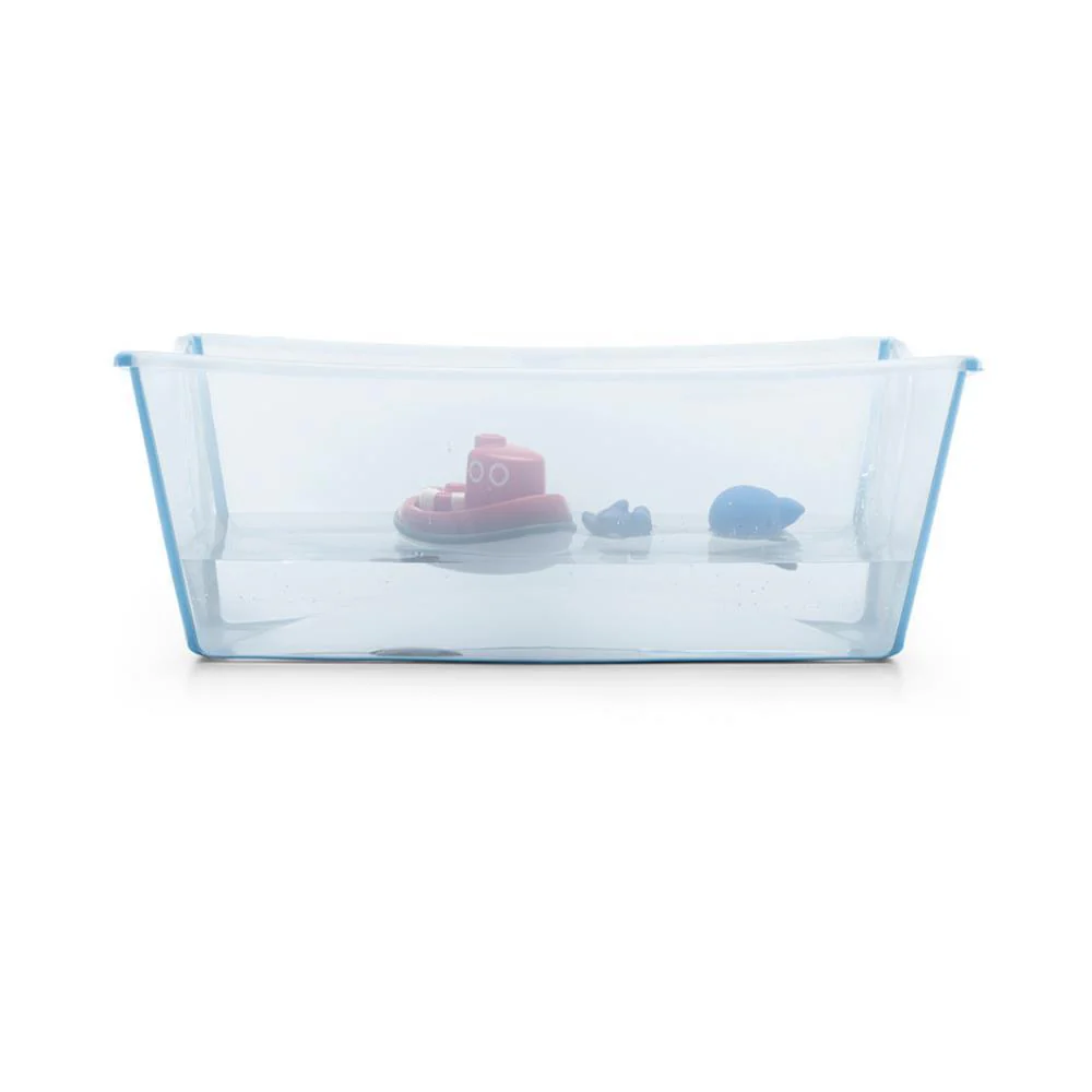Pack Stokke Banheira Dobrável Flexi Ocean Blue + Assento + Suporte - Image 6