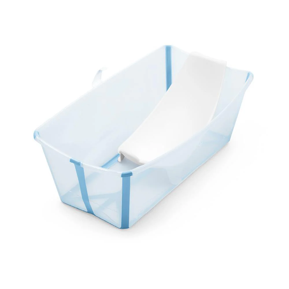 Pack Stokke Banheira Dobrável Flexi Ocean Blue + Assento + Suporte - Image 7