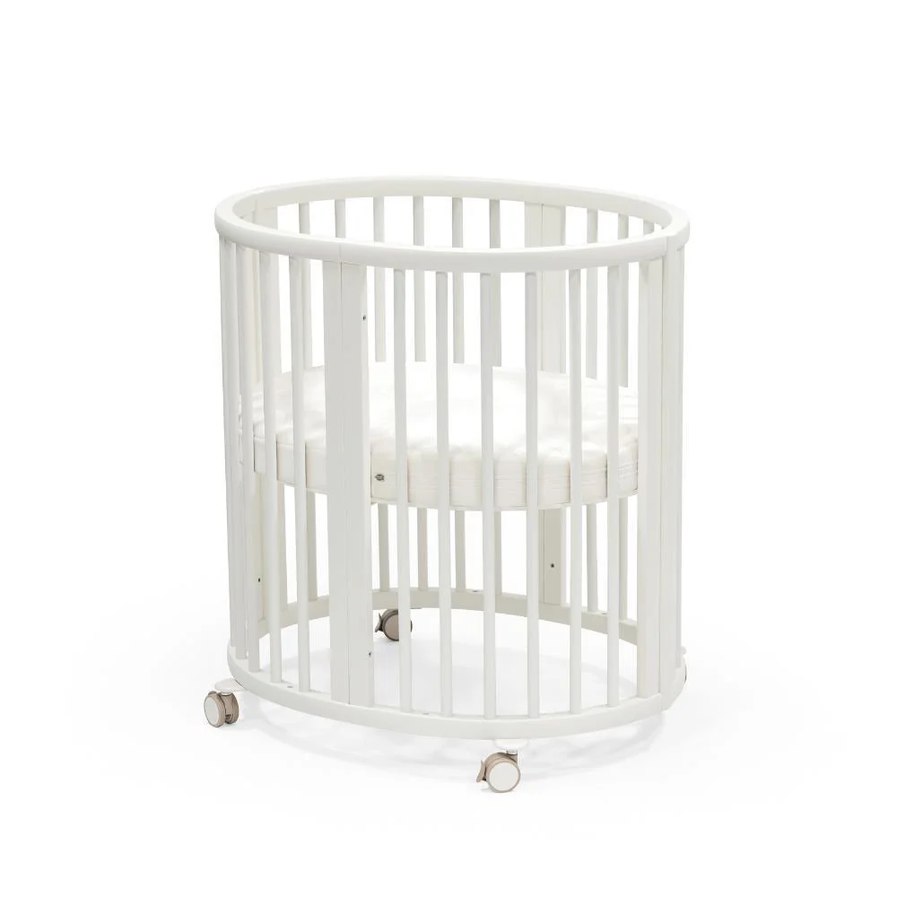 Pack Stokke Berço Sleepi Mini V3 White + Colchão + Lençol Ajustável White OCS - Image 2