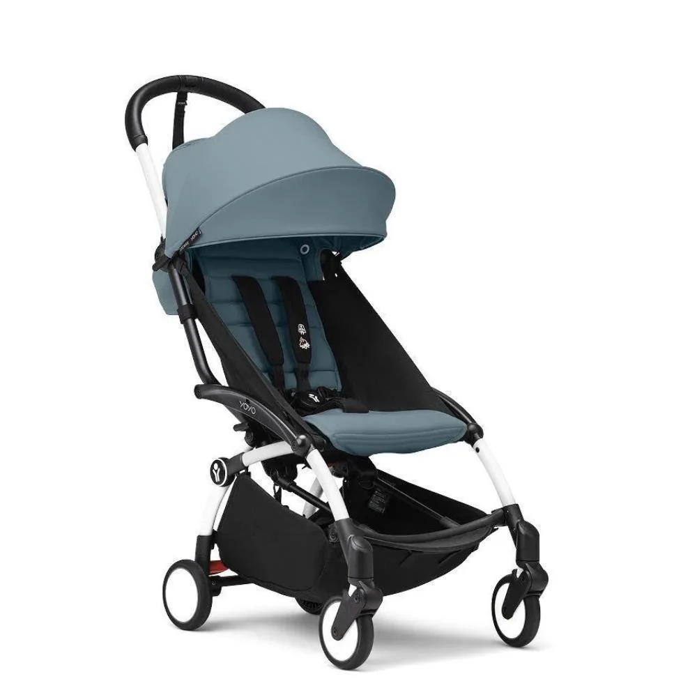 Pack Stokke Chassis Yoyo³ White + Color Pack +6M Aqua + Alcofa Aqua - Image 3