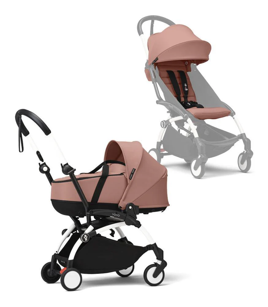 Pack Stokke Chassis Yoyo³ White + Color Pack +6M Ginger + Alcofa Ginger
