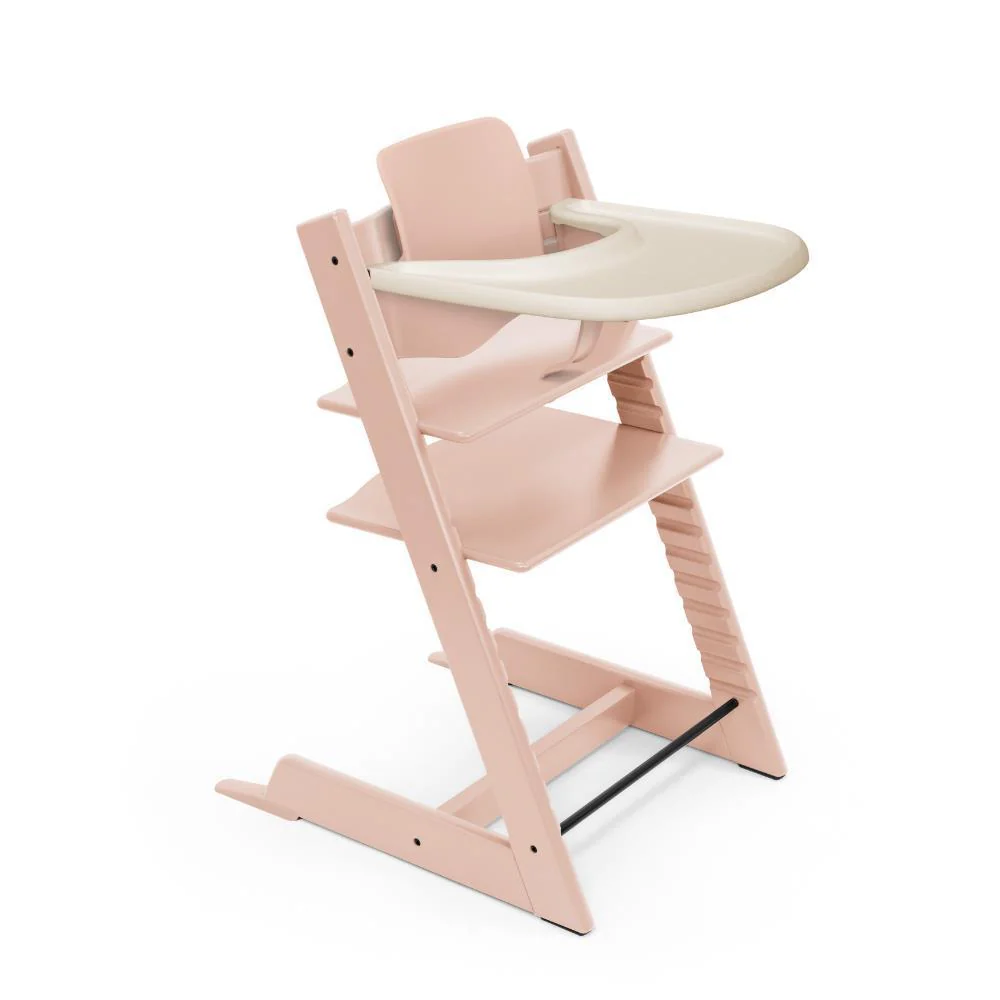 Pack Cadeira da Papa Stokke Tripp Trapp em Madeira + Baby Set² Serene Pink + Tabuleiro Vanilla White - Image 5