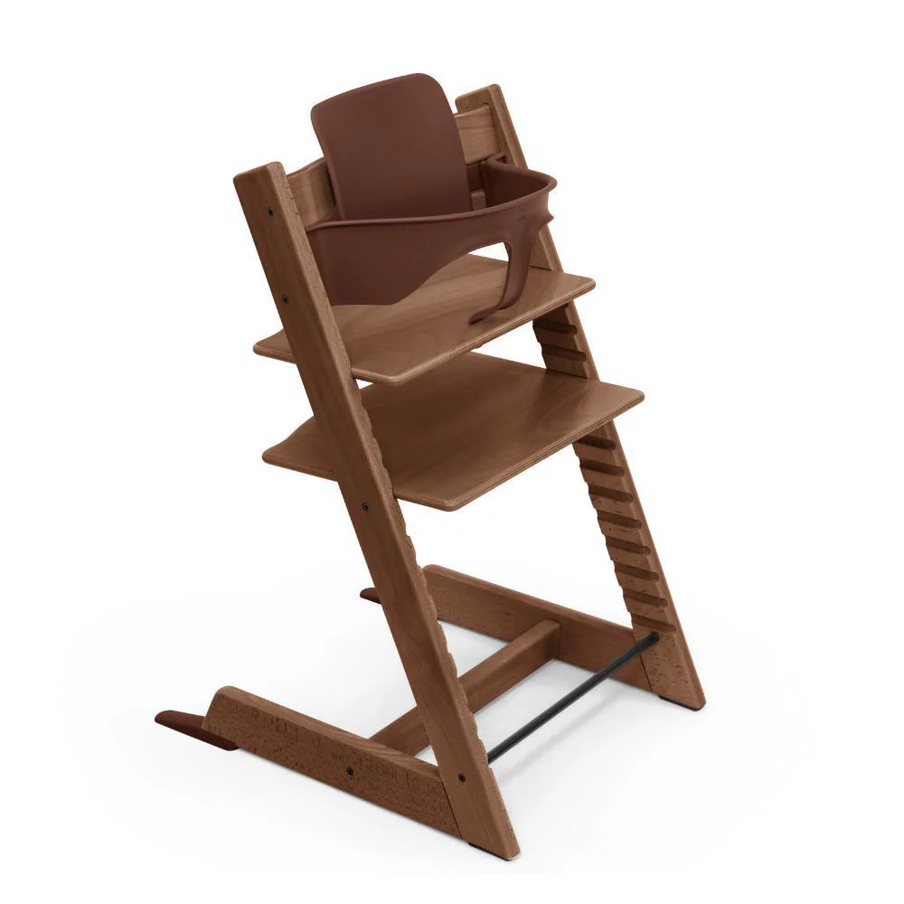Pack Cadeira da Papa Stokke Tripp Trapp em Madeira + Baby Set² Warm Brown + Newborn Set Anthracite - Image 4