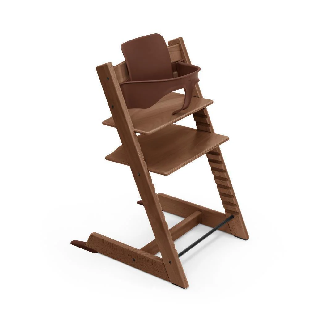 Pack Cadeira da Papa Stokke Tripp Trapp em Madeira  + Baby Set² Warm Brown + Tabuleiro Vanilla White - Image 4