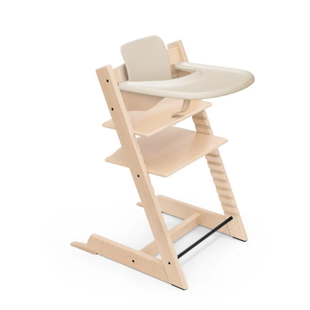 Pack Stokke Tripp Trapp em Madeira Natural + Baby Set² + Tabuleiro Vanilla White - Image 3