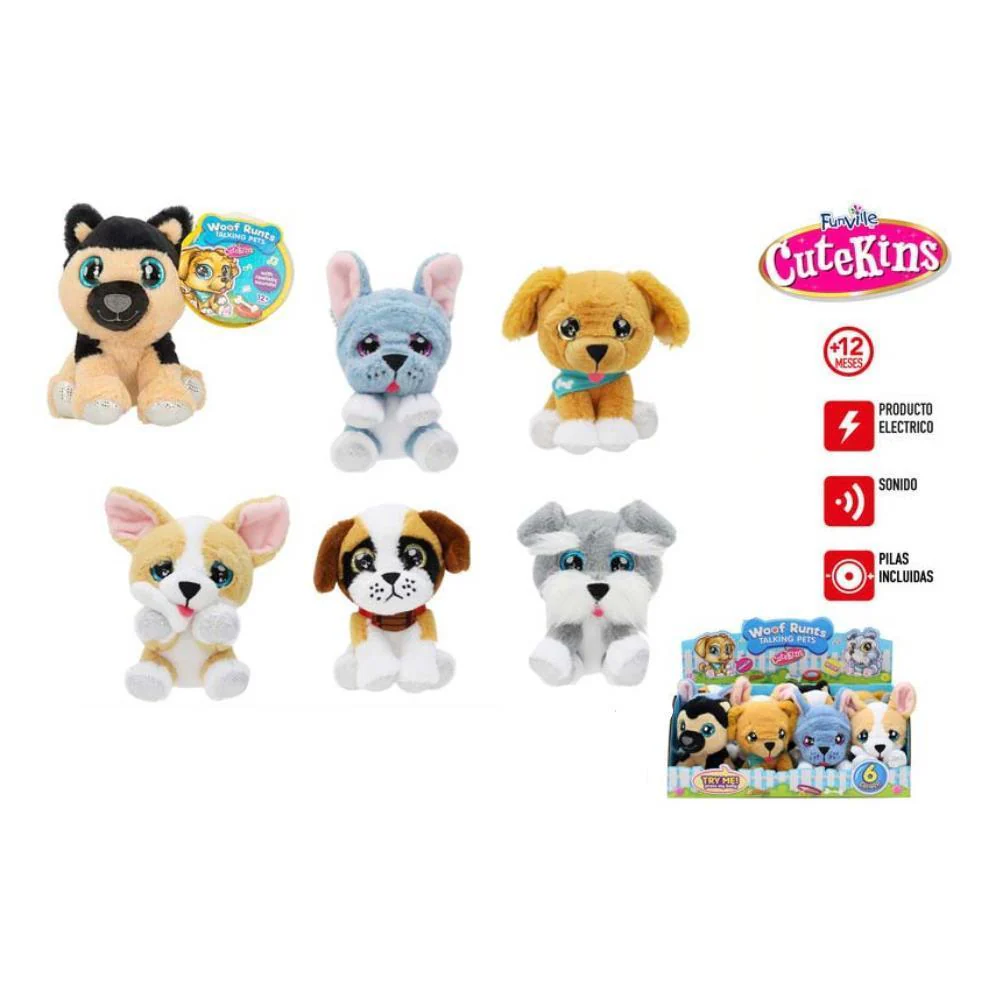 Peluche Cachorro Cute Kins Woof Runts com Som - Image 2