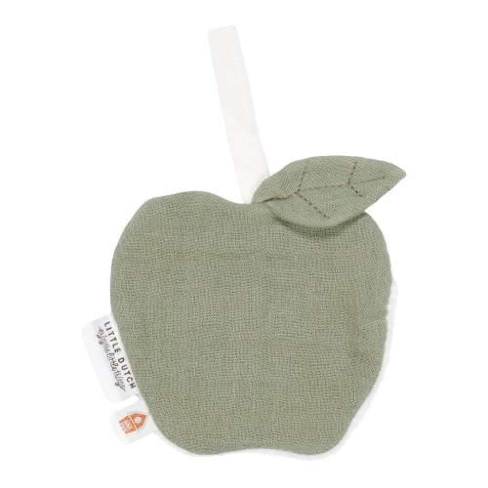 Doudou em Musselina com Fita para Chupeta Apple Olive