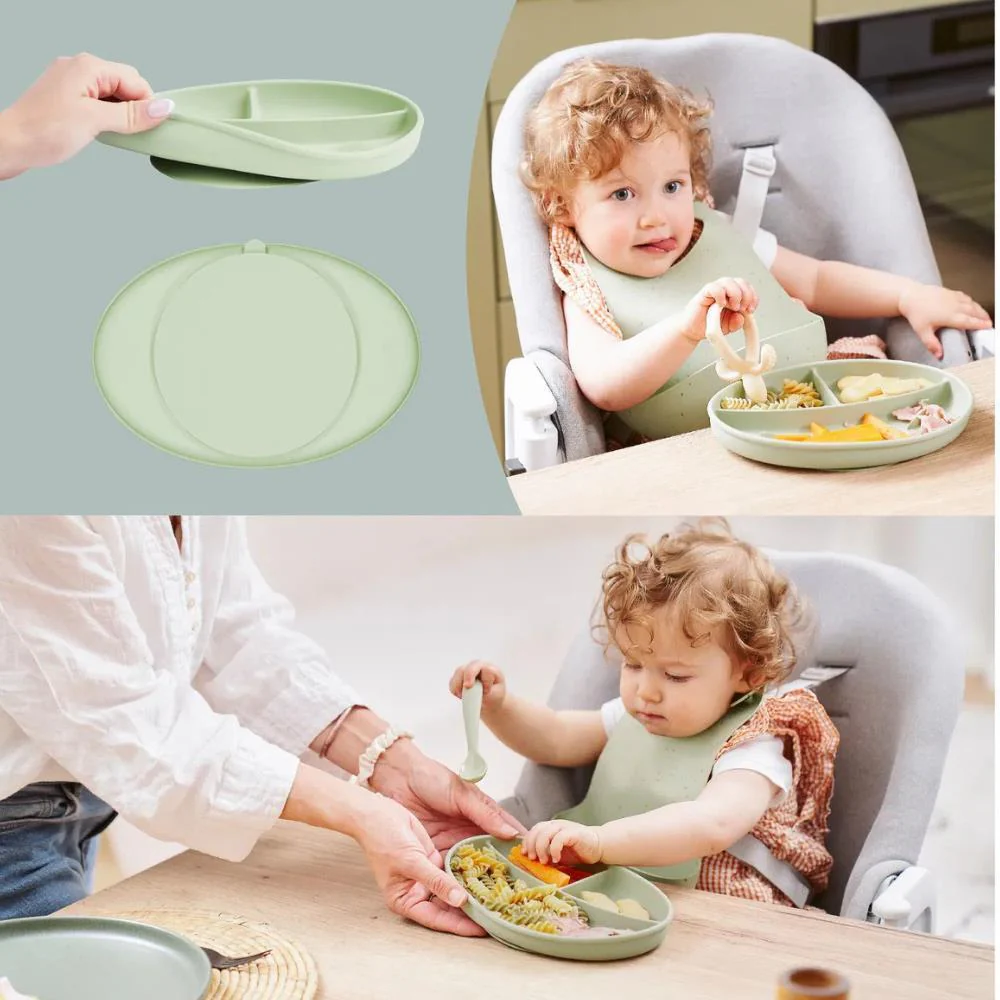 Prato em Silicone com Divisórias Babymoov Green - Image 3