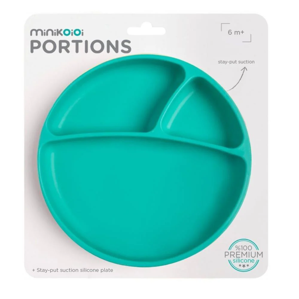 Prato em Silicone com Divisórias Minikoioi Verde - Image 4