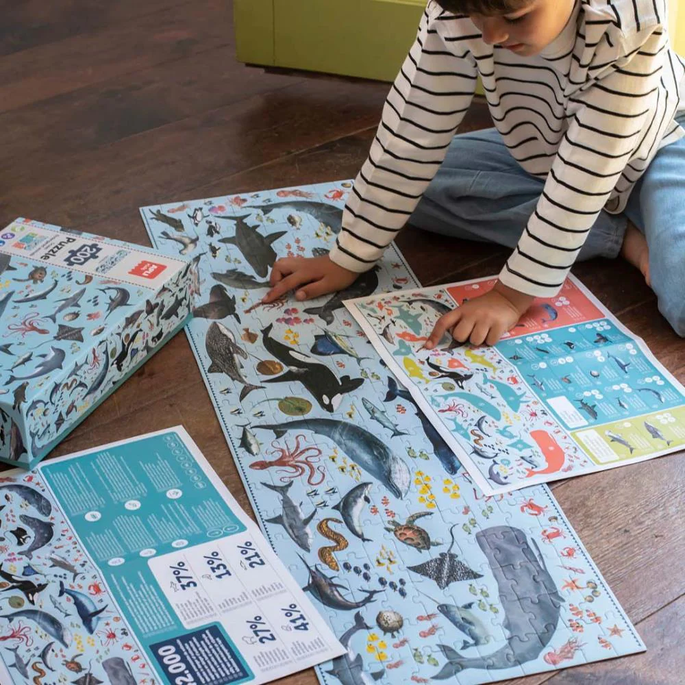 Puzzle Animais em Extinção Oceano 200 Peças - Image 2