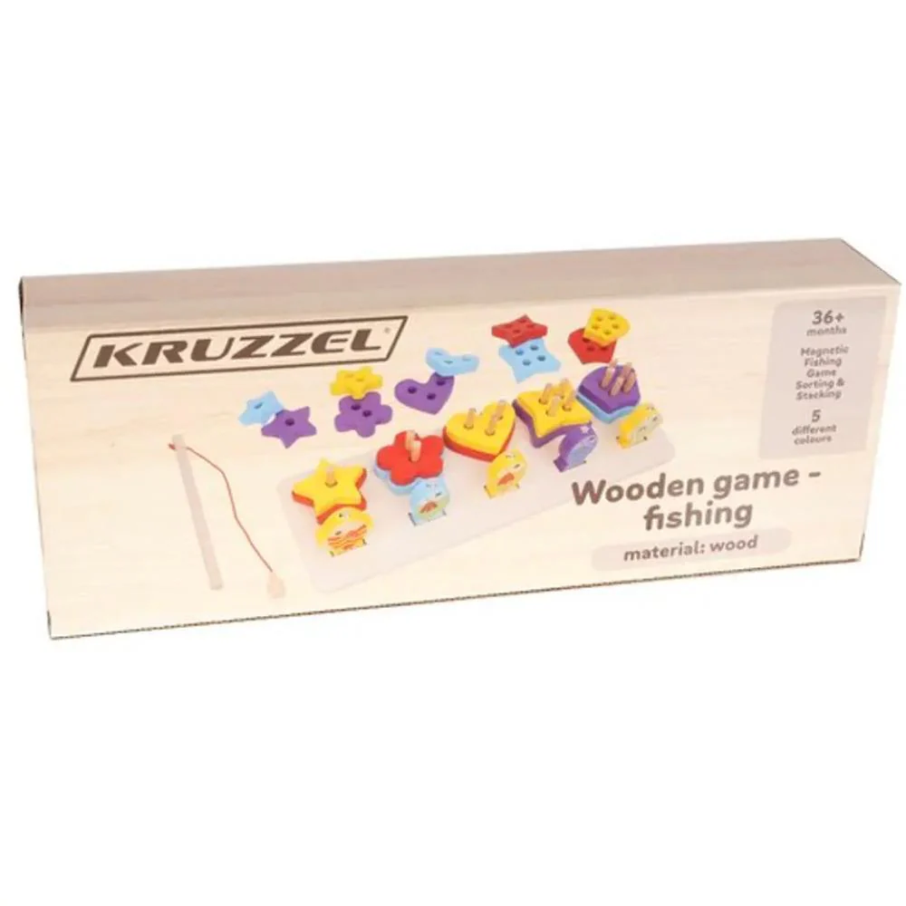 Puzzle de Formas e Jogo Pesca em Madeira - Image 7