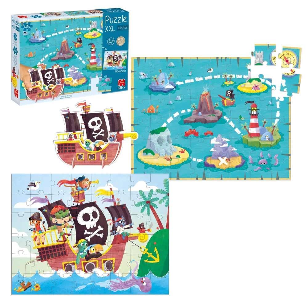 Puzzle Goula XXL Reversível Piratas 48 Peças - Image 2