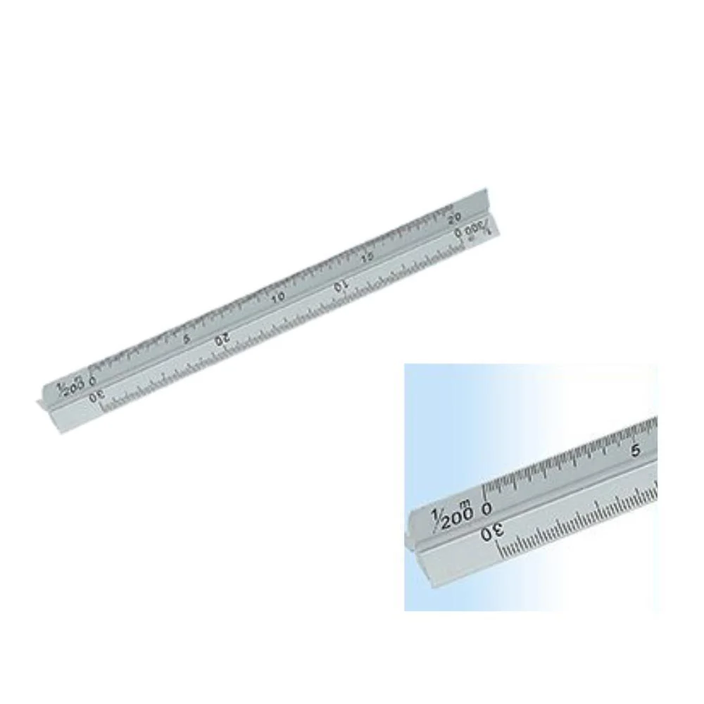 Régua Triangular de Alumínio 10 cm - Image 2