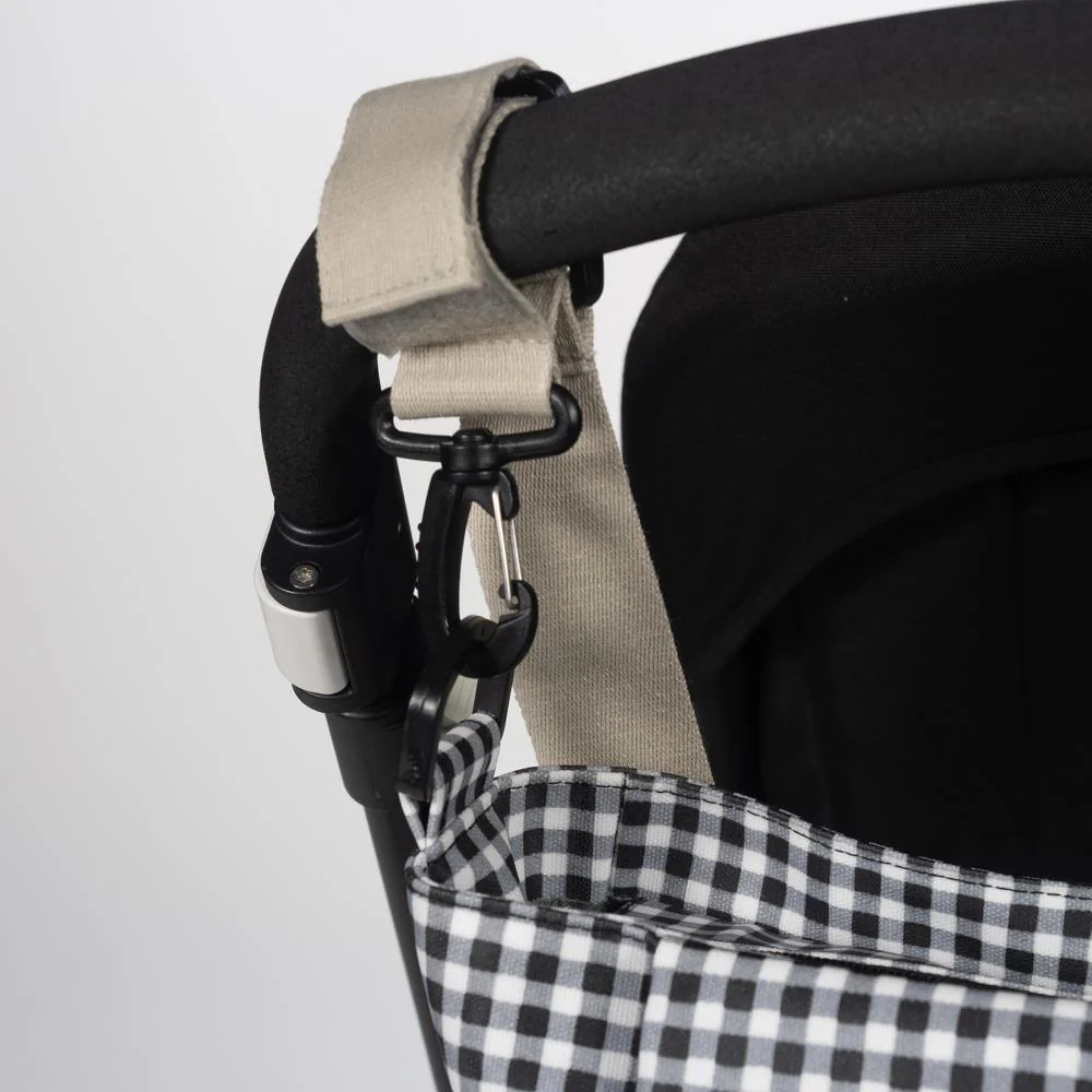 Saco com Muda Fraldas Walking Mum I Love Vichy Preto - Image 10