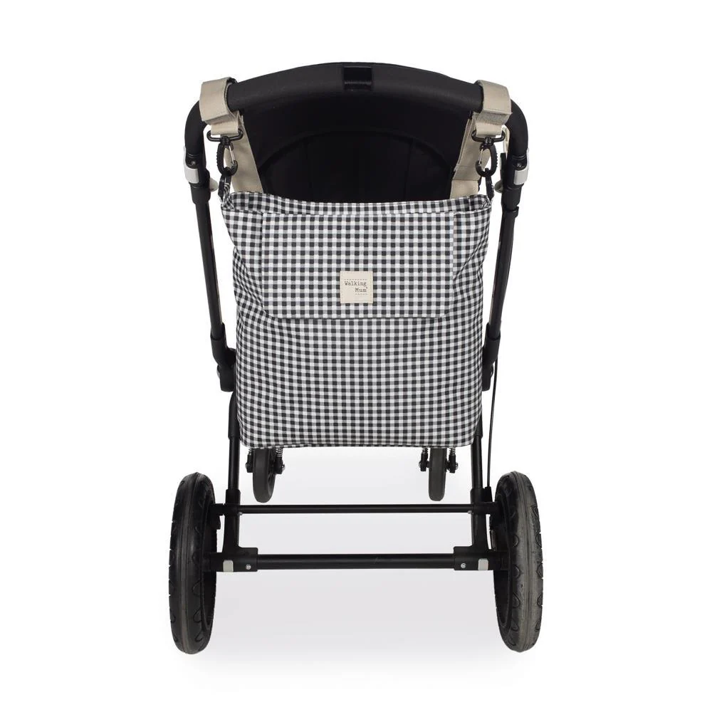 Saco com Muda Fraldas Walking Mum I Love Vichy Preto - Image 11