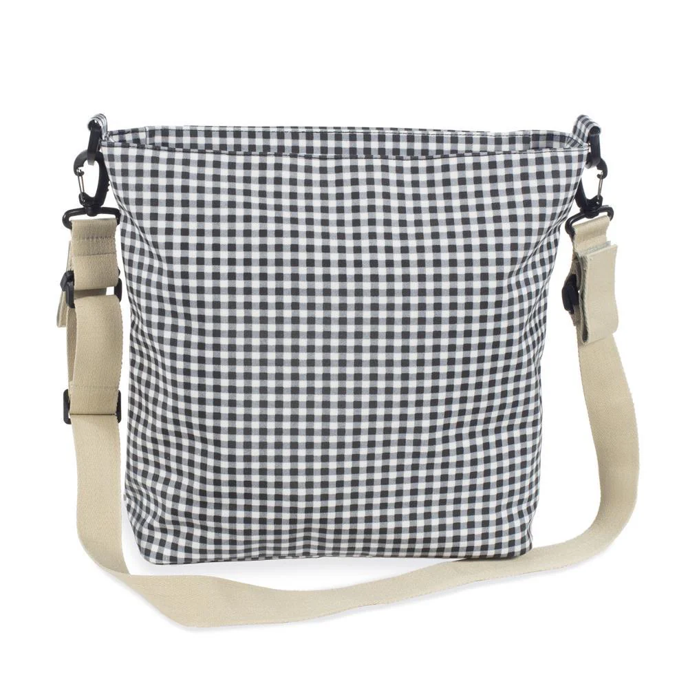 Saco com Muda Fraldas Walking Mum I Love Vichy Preto - Image 5