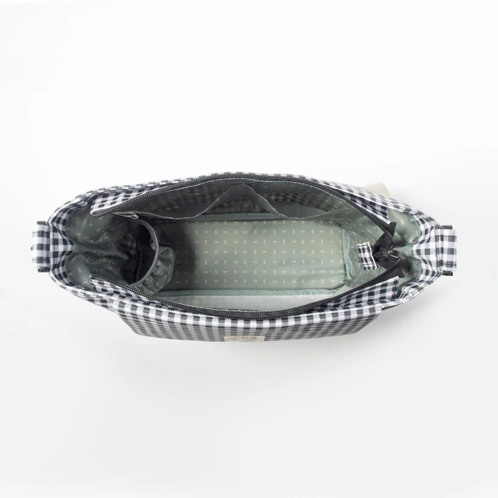 Saco com Muda Fraldas Walking Mum I Love Vichy Preto - Image 7