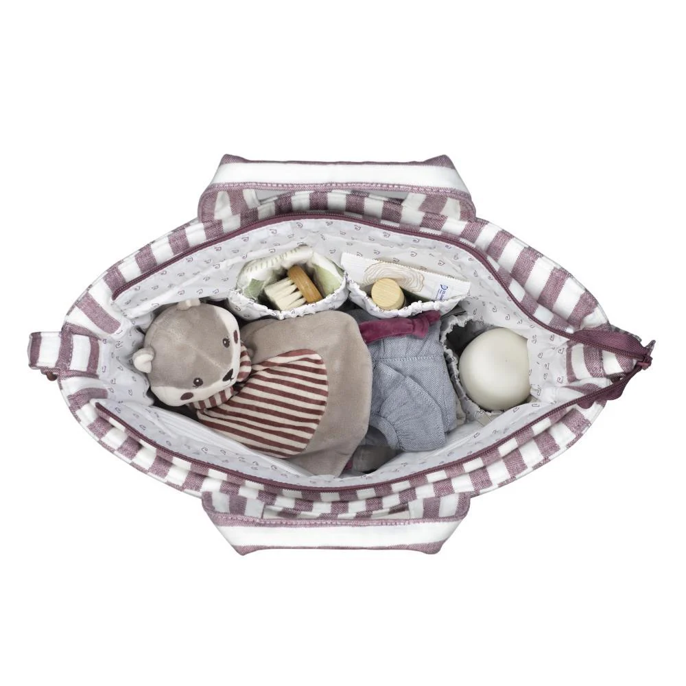 Saco com Muda Fraldas Pasito a Pasito Cherry Strips - Image 12