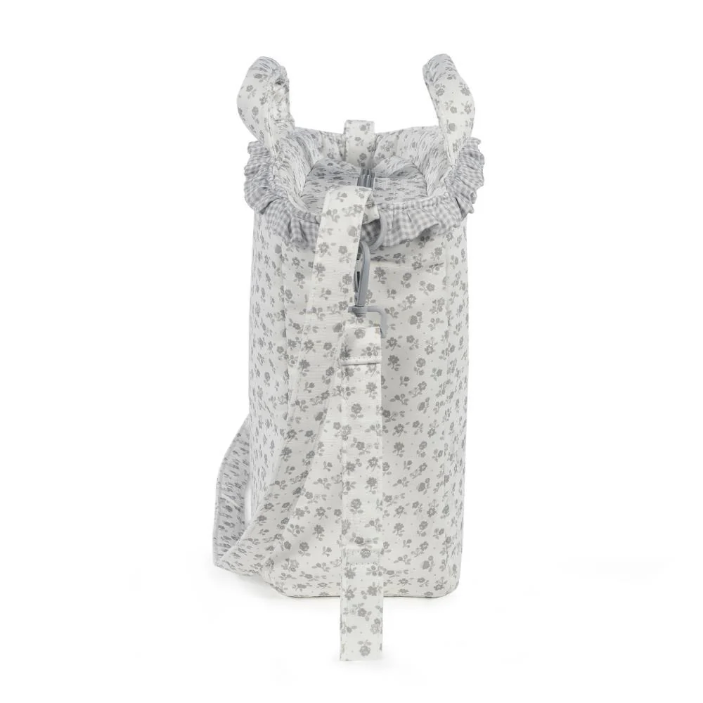 Saco com Muda Fraldas Pasito a Pasito Little Bloom Flowers Grey - Image 6