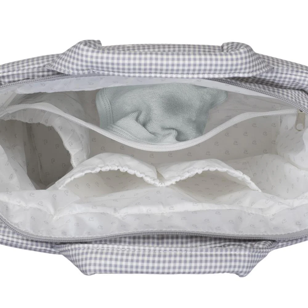 Saco com Muda Fraldas Pasito a Pasito Little Bloom Vichy Grey - Image 8