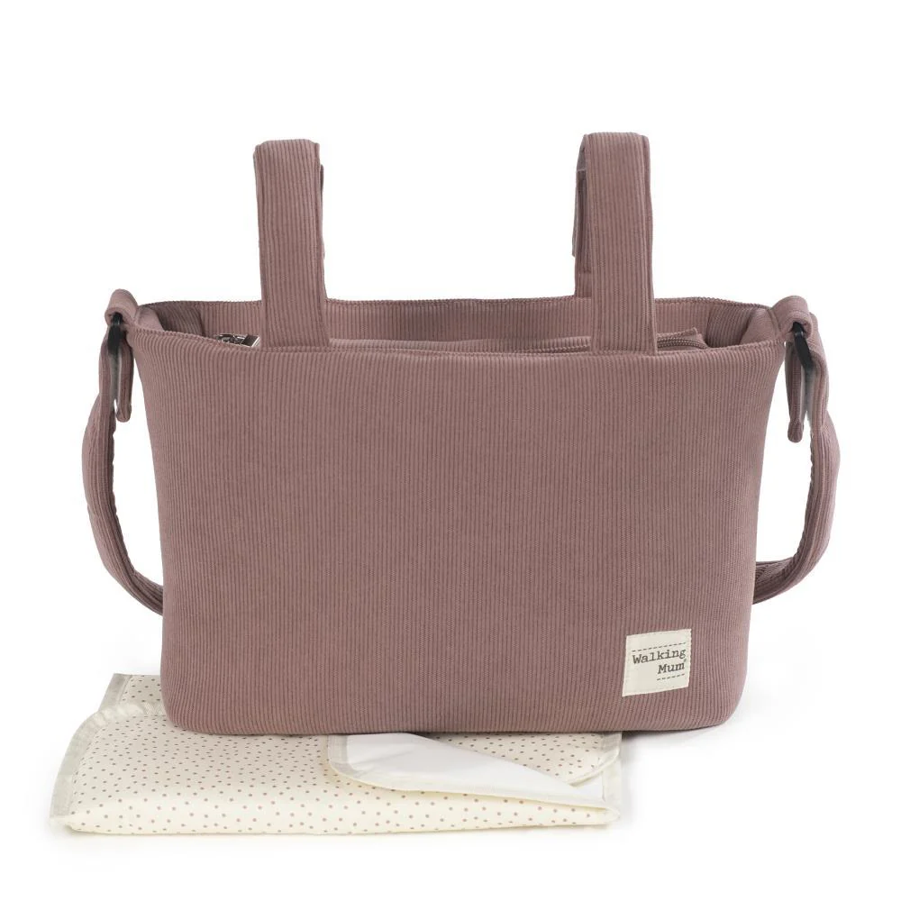 Saco com Muda Fraldas Walking Mum Gala Corduroy Cerise