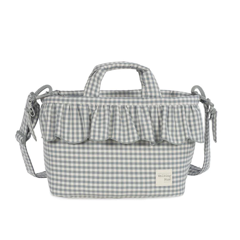 Saco com Muda Fraldas Walking Mum Praliné Vichy Matcha - Image 3