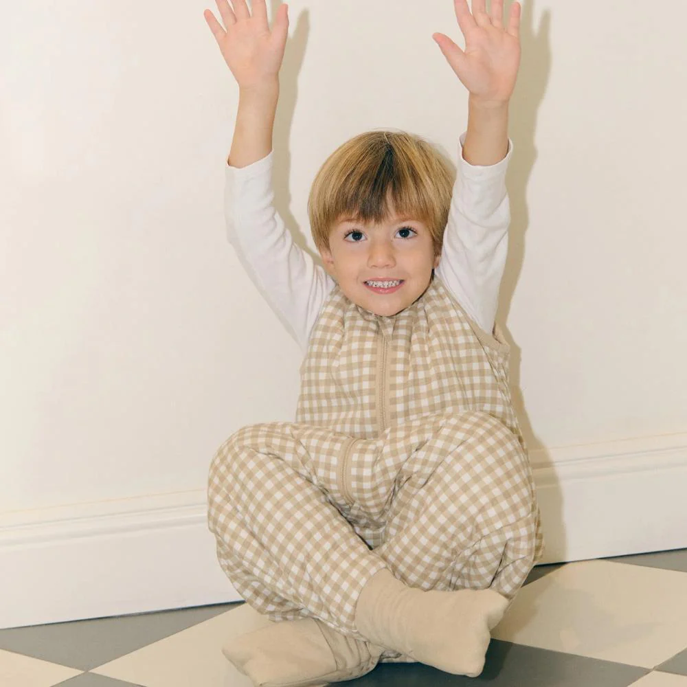 Saco de Dormir/Pijama com Meias Molis&Co Vichy Beige 2A Tog 2.5 - Image 5