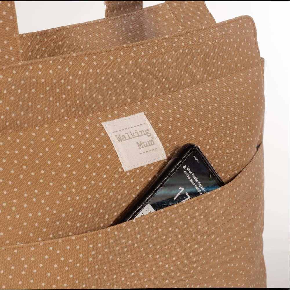 Saco com Muda Fraldas Walking Mum Polka Dot Poppy Cinnamon - Image 6