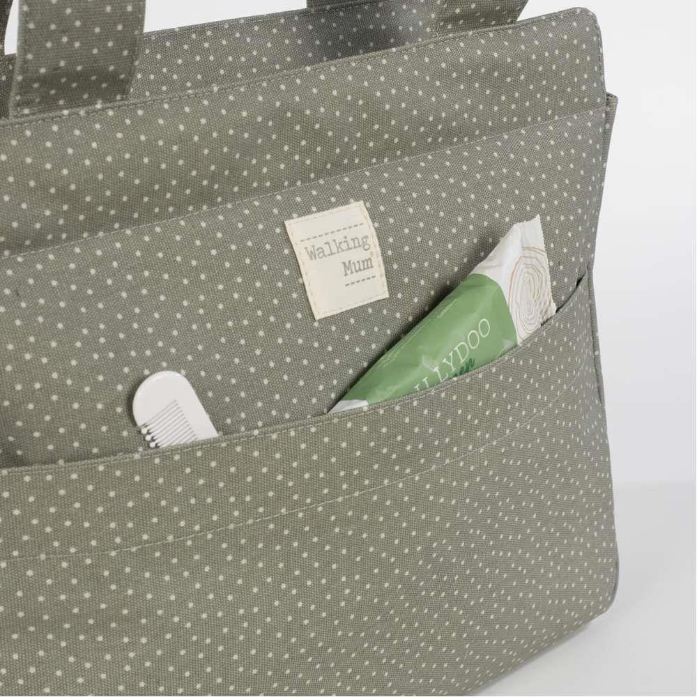 Saco com Muda Fraldas Walking Mum Polka Dot Poppy Moss - Image 5