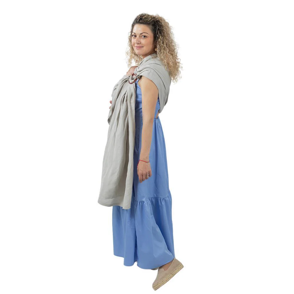 Sling de Argolas Isara Bamboo Linen Silver Grey - Image 3