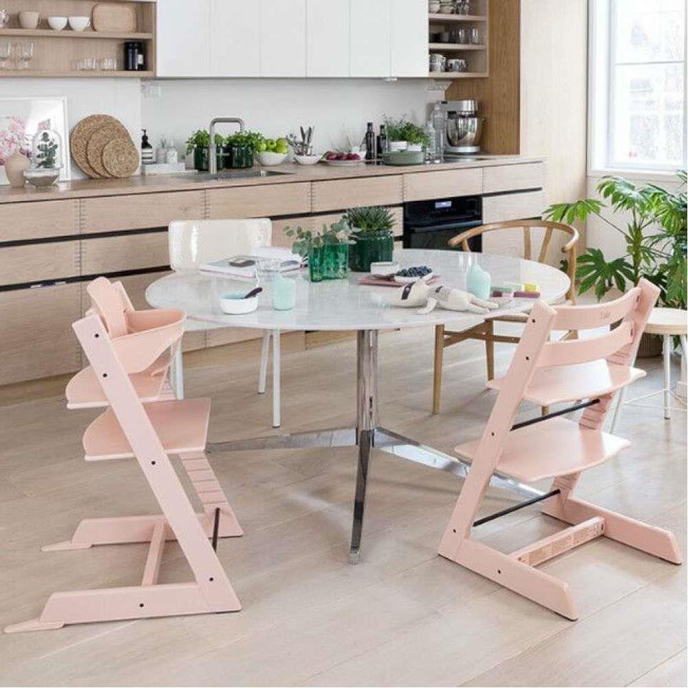 Cadeira da Papa Stokke Tripp Trapp em Madeira Serene Pink - Image 3