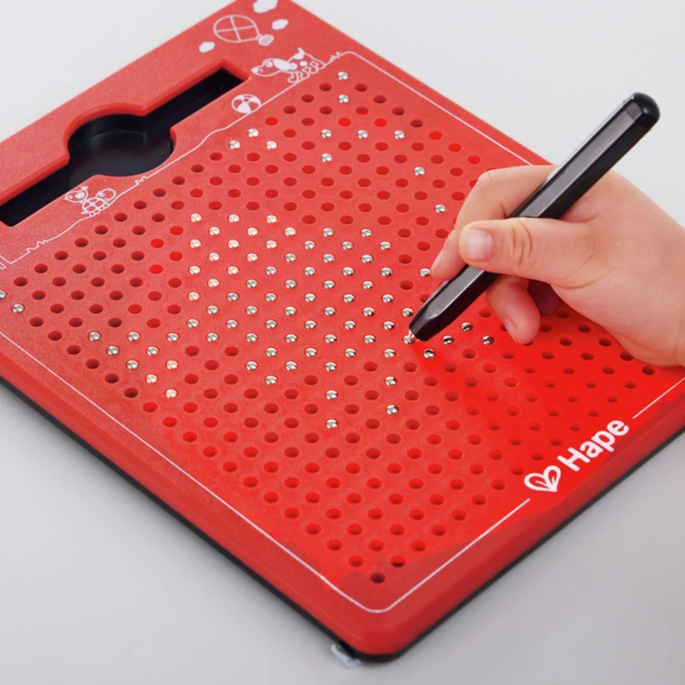 Tabuleiro de Desenho Magnético Hape Vermelho com Caneta - Image 3
