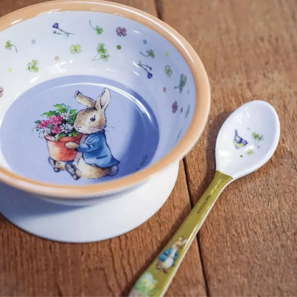 Taça em Melamina com Ventosa 160ml e Colher Peter Rabbit Alperce - Image 3