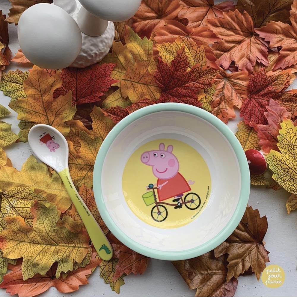 Taça em Melamina com Ventosa 160ml e Colher Peppa Pig Amarelo - Image 3