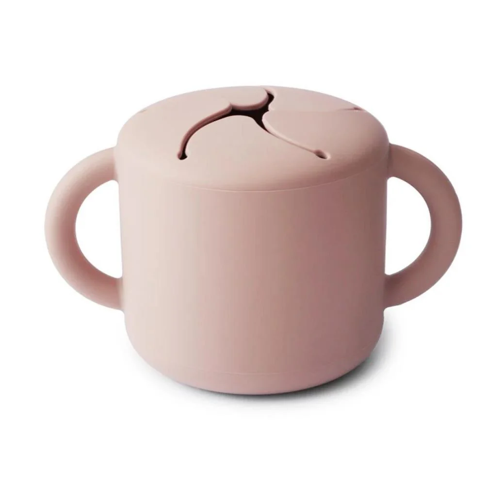 Taça para Snacks em Silicone Mushie Blush
