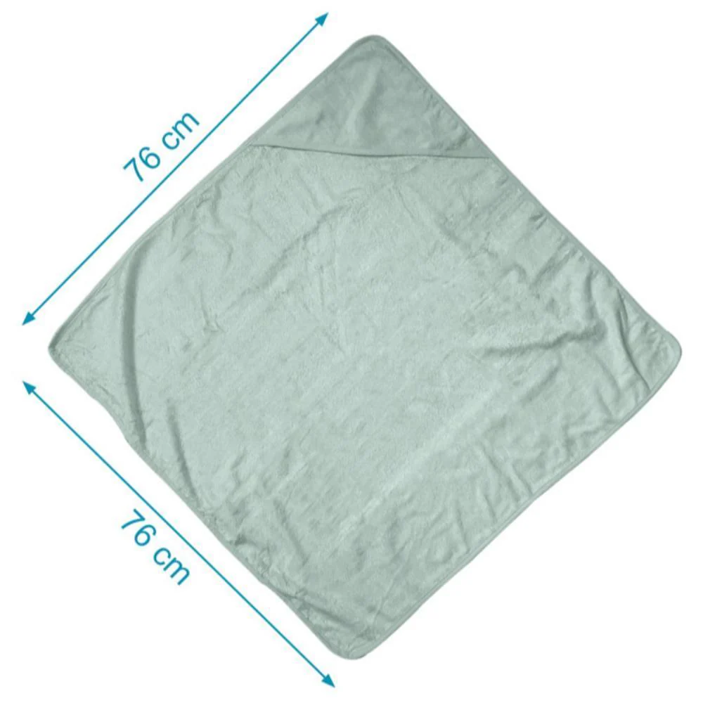 Toalha de Banho com Capuz em Bambu Verde 76x76cm - Image 2