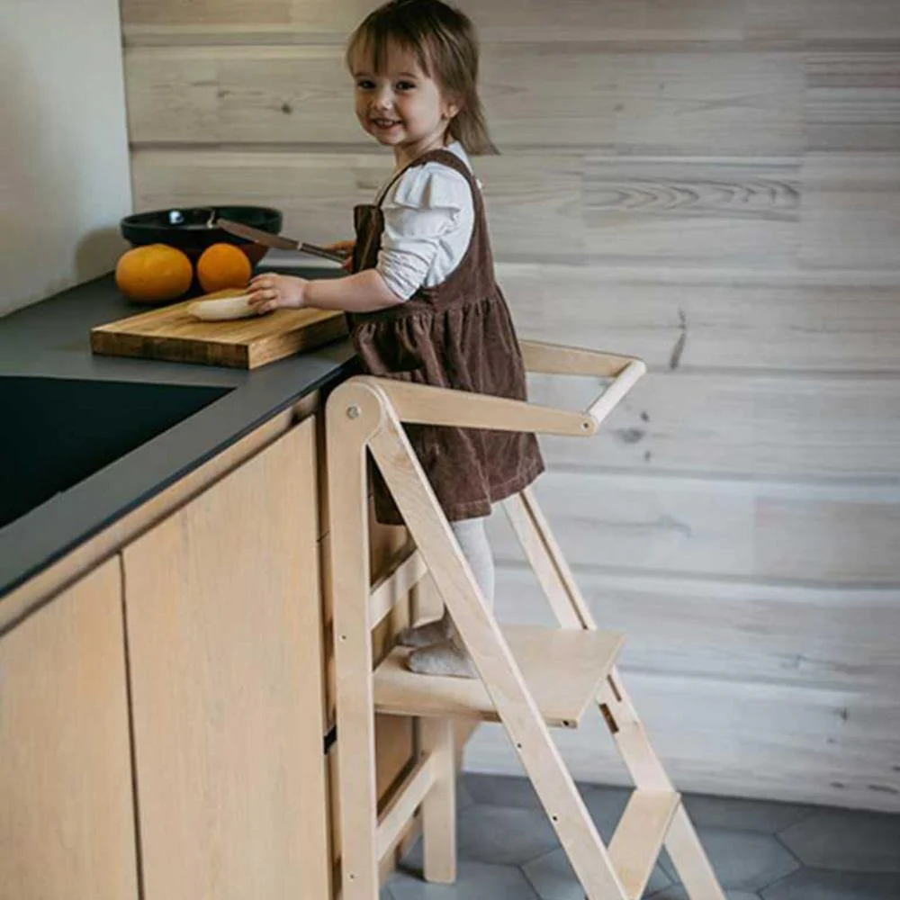 Torre de Aprendizagem Leg&Go Foldable Natural Wood - Image 5