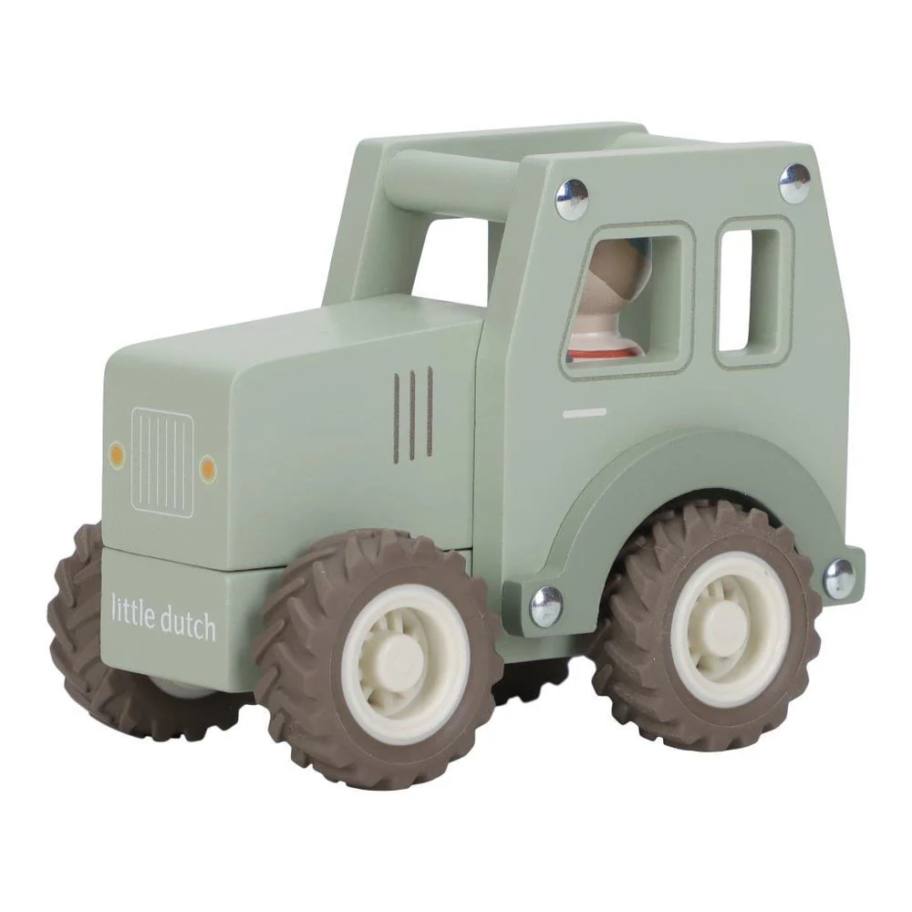 Trator com Figura em Madeira Little Dutch Green - Image 2
