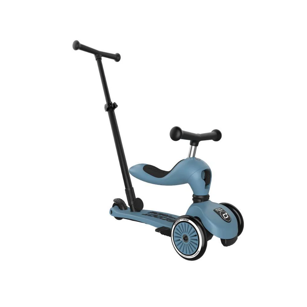 Trotinete 2em1 Scoot & Ride Highwaykick 1 Push and Go Steel - Image 3