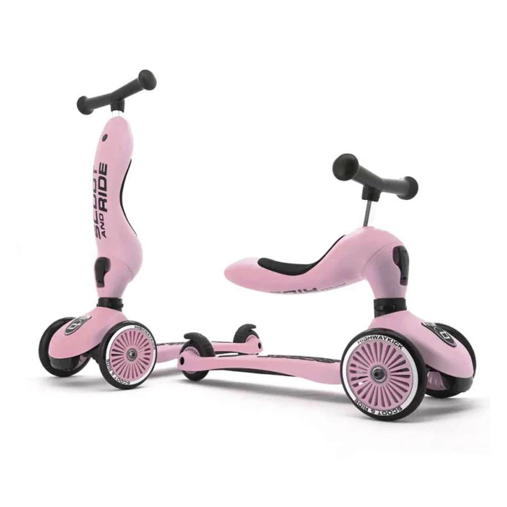 Trotinete 2em1 Scoot & Ride Highwaykick 1 Rose