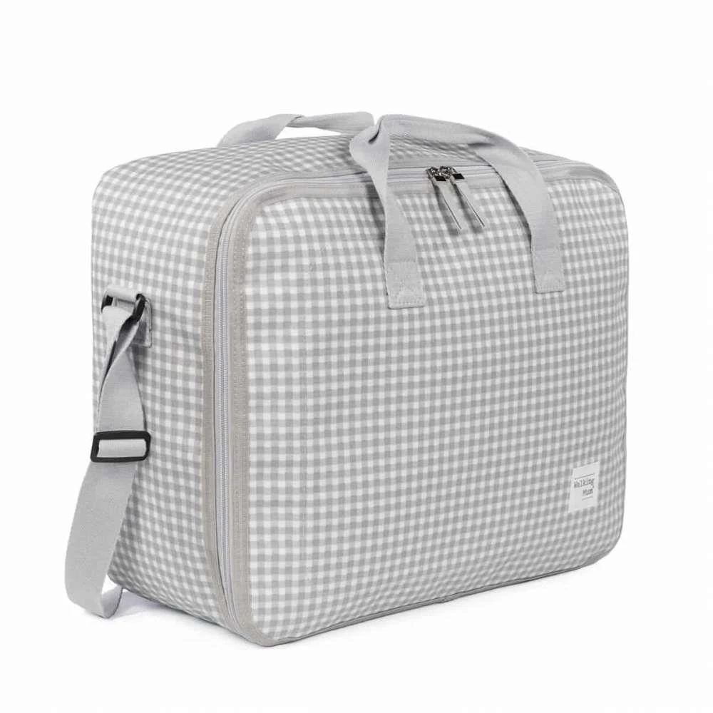 Mala de Maternidade Walking Mum I Love Vichy Cinza - Image 2
