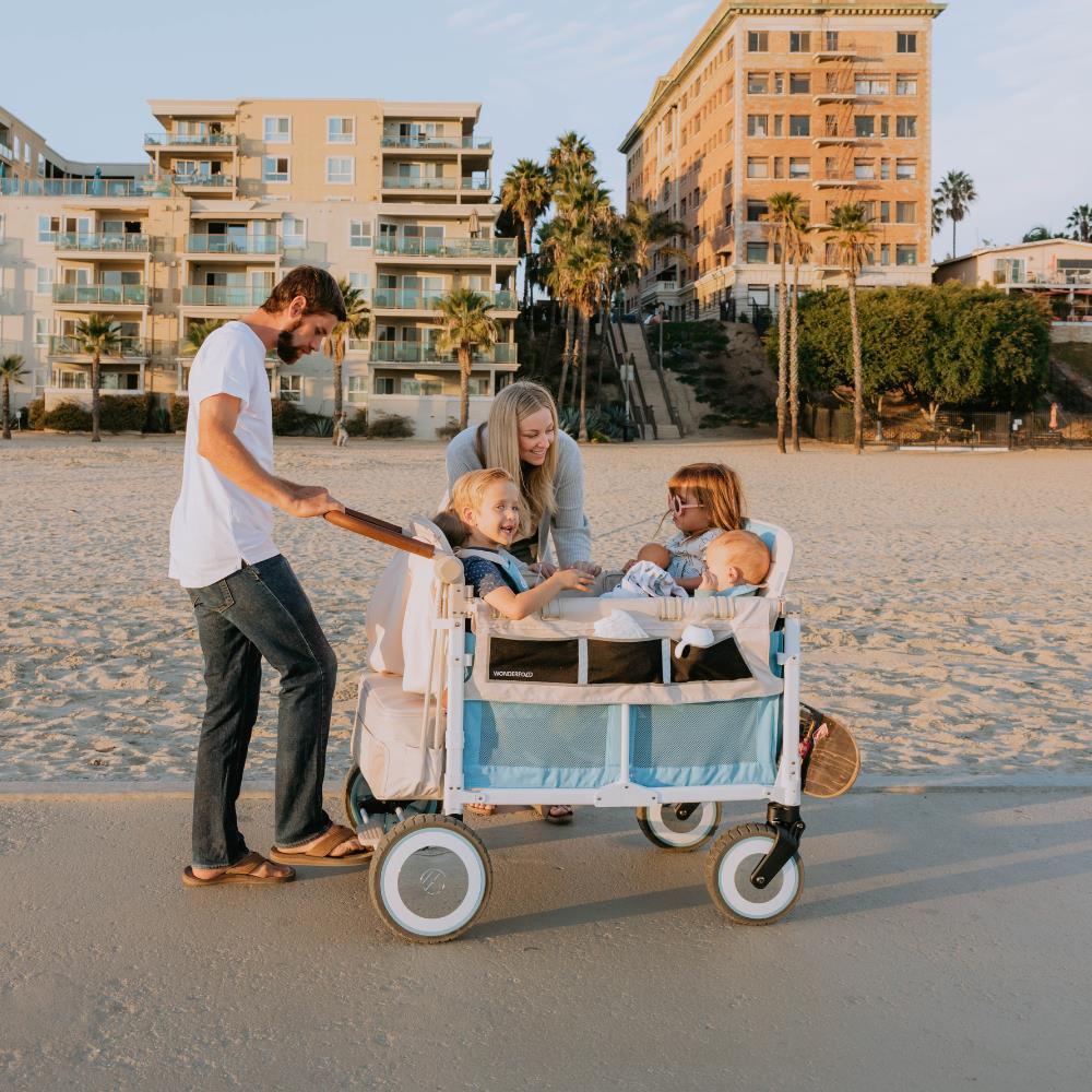 Wonderfold VW Stroller Wagon Blondie Blue 4 Lugares - Image 17