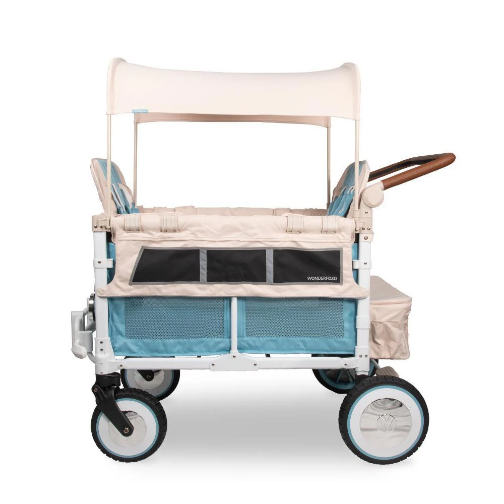 Wonderfold VW Stroller Wagon Blondie Blue 4 Lugares - Image 2